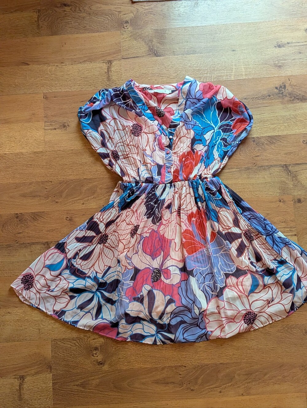 Molly Bracken Floral Mini Dress in Pink, Blue & Purple
